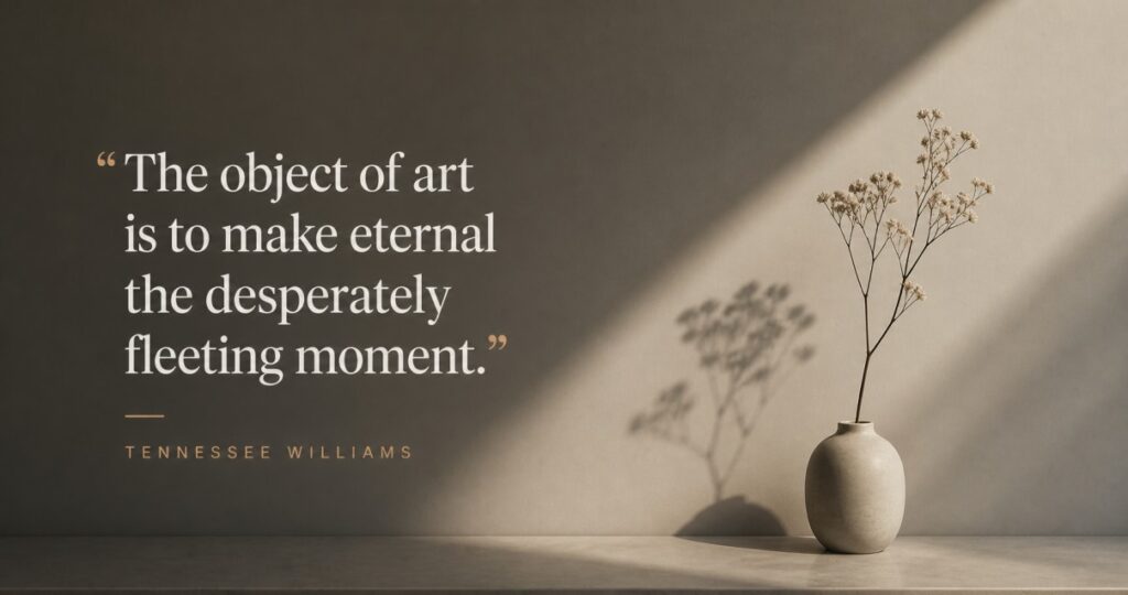 Best Tennessee Williams Quote on Art