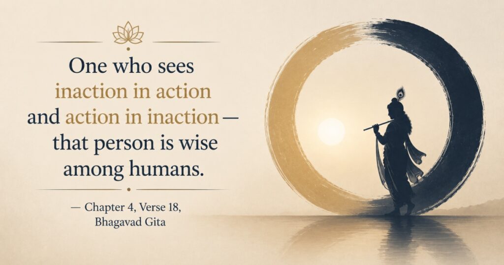 Bhagavad Gita quote on meditation and action