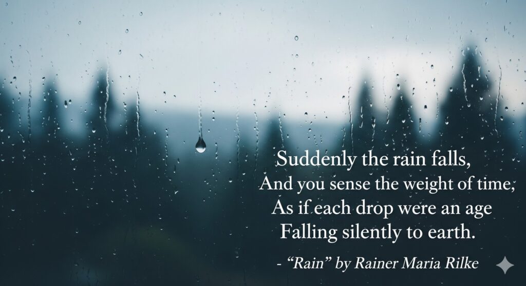 “Rain” a poem by Rainer Maria Rilke