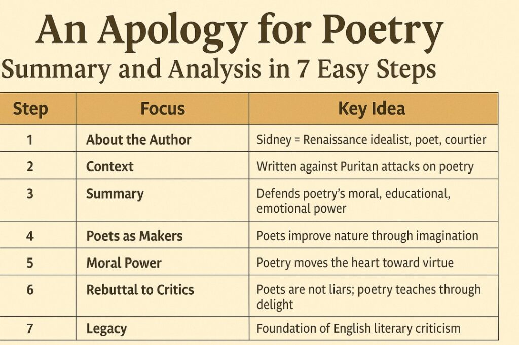 An Apology for Poetry Summary and Analysis in 7 Easy Steps