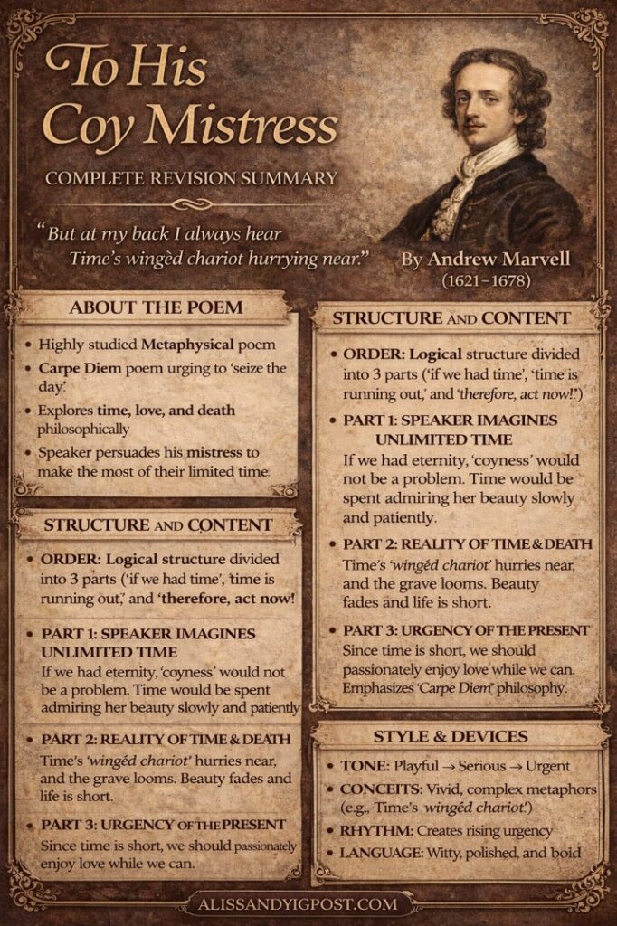 To his coy mistress analysis