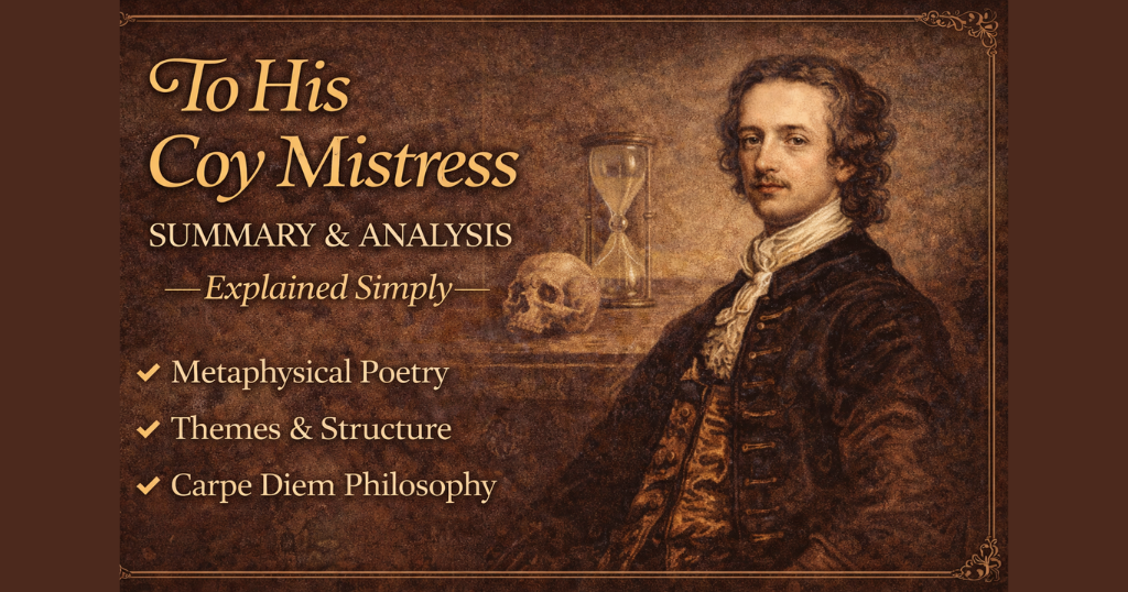 To his coy mistress Summary and Analysis