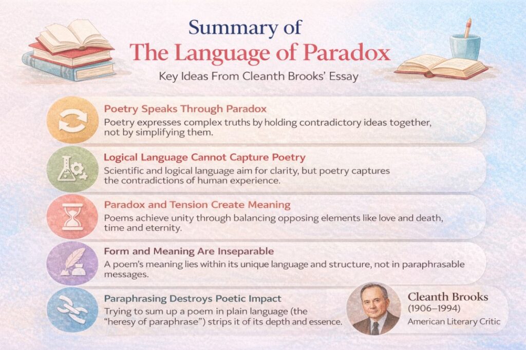 The Language of Paradox summary and analysis in easy steps