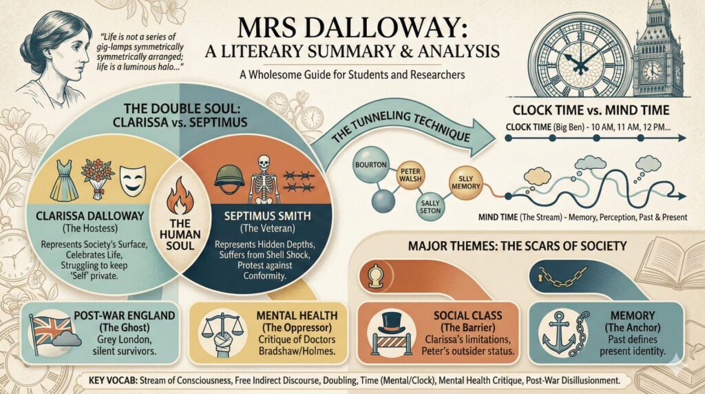 Mrs Dalloway summary and analysis in easy language