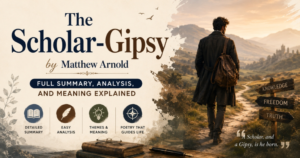 The Scholar-Gipsy by Matthew Arnold summary and analysis