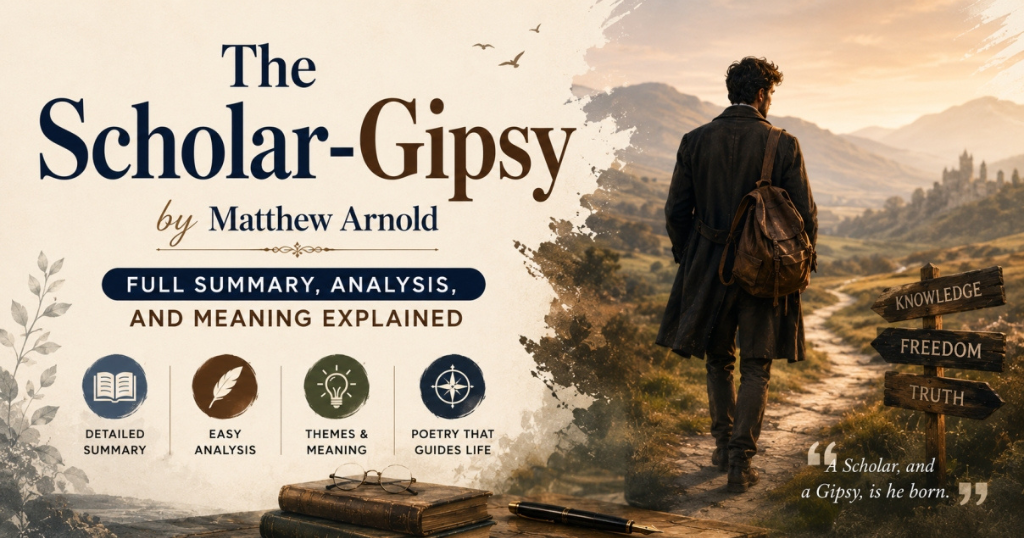The Scholar-Gipsy by Matthew Arnold summary and analysis